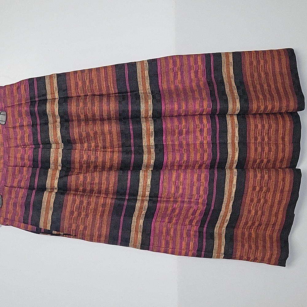 Women's Prophecy Size 10 Rust/Black/Maroon Lined Midi Skirt *Dry Clean Only* - Picture 2 of 8